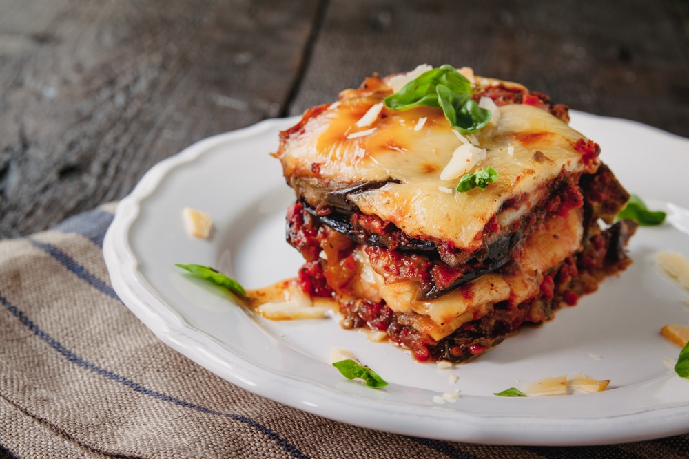 Aubergine à la Parmigiana plat traditionnel italien