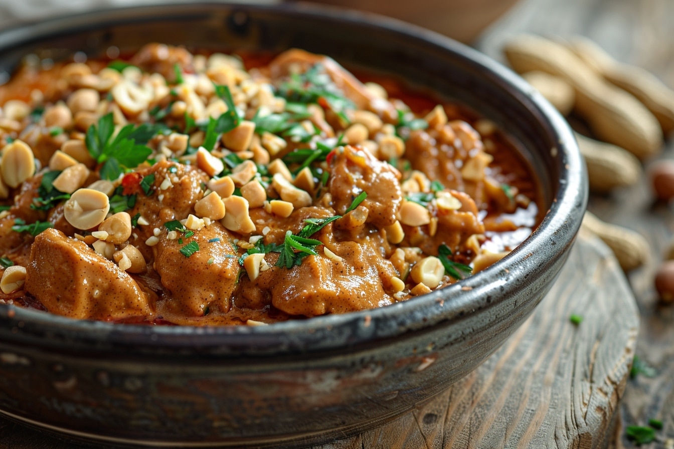 La recette exotique et gourmande : Poulet au beurre de cacahuète